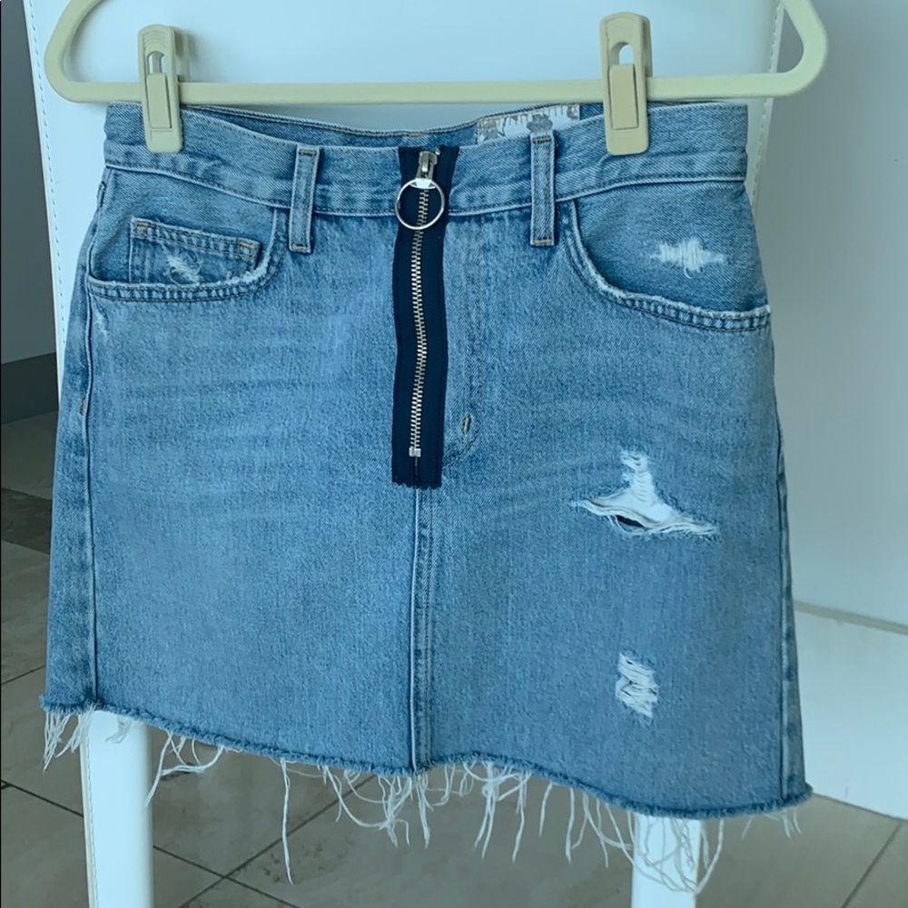 Denim mini skirt